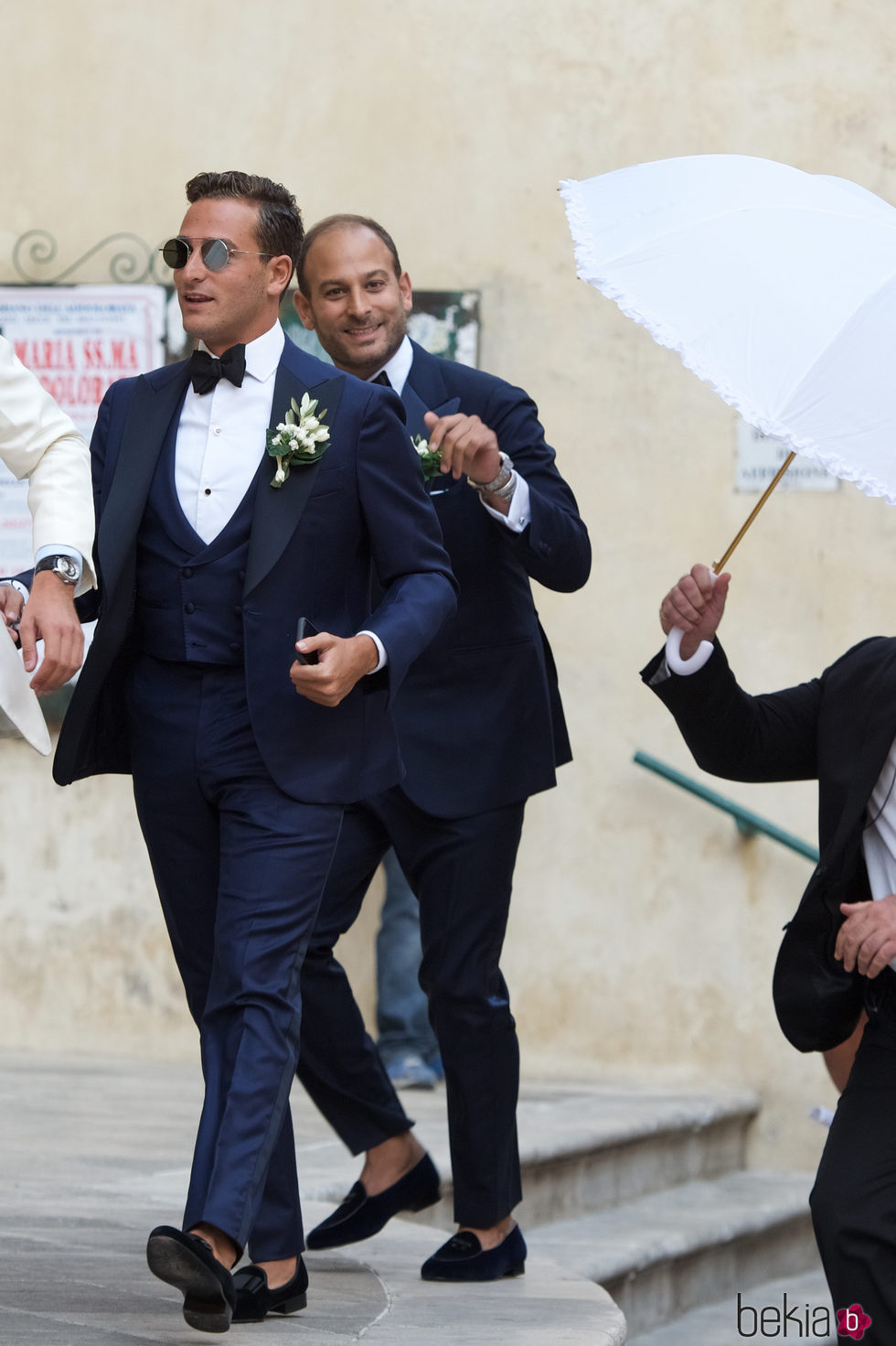 Davor Luksic llegando a su boda con Cristel Carrisi