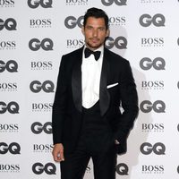 El modelo David Gandey en los Premios GQ 2016 en Londres