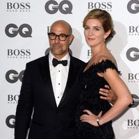 Stanley Tucci junto a su mujer en los Premios GQ 2016 en Londres