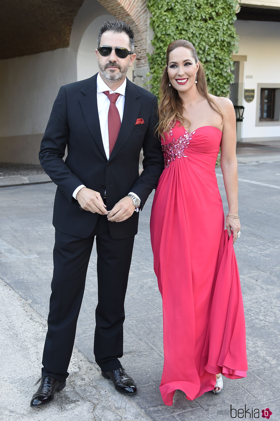 Chayo Mohedano y Andrés Fernández en la boda de Rocío Carrasco y Fidel Albiac