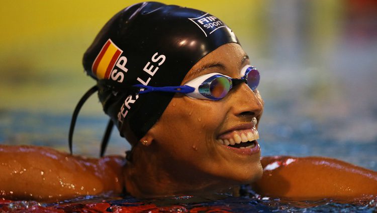 Teresa Perales, en la piscina