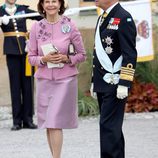 Los Reyes Carlos Gustavo y Silvia de Suecia en el bautizo de su nieto Alejandro de Suecia