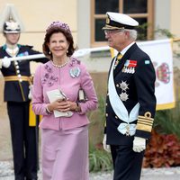 Los Reyes Carlos Gustavo y Silvia de Suecia en el bautizo de su nieto Alejandro de Suecia