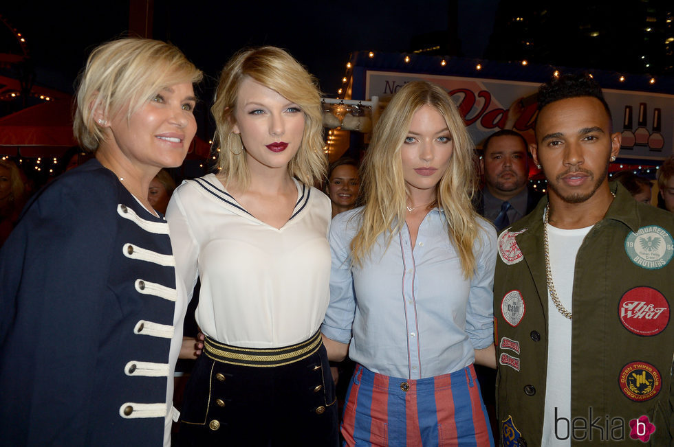 Taylor Swift junto a Lewis Hamilton