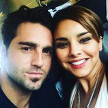 Chenoa y David Bustamante en la grabación del reencuentro de 'Operación Triunfo'