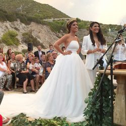 Dulceida y Alba muy sonrientes en su boda