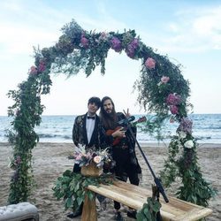 Javier Calvo y Carlos Sadness en la boda de Dulceida y Alba