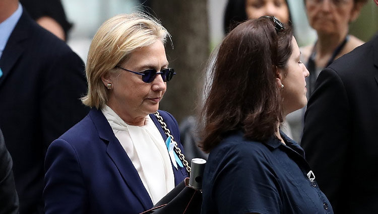 Hillary Clinton en el acto conmemorativo del 11-S