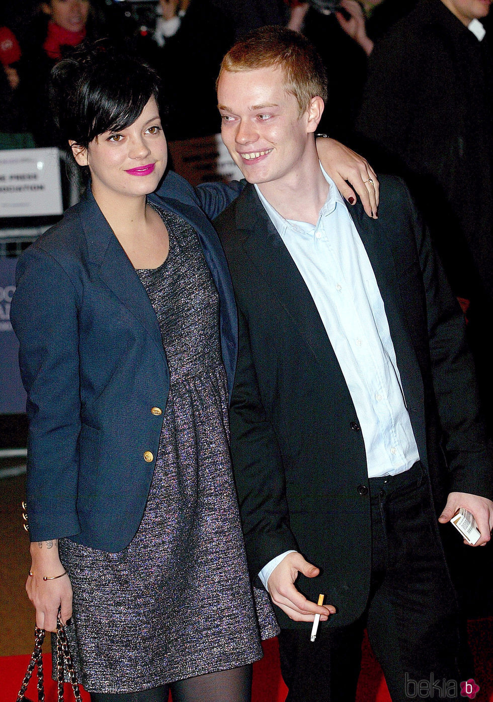 Lily y Alfie Allen en el The Times BFI London Film Festival en 2007