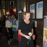 Fiona Ferrer durante el funeral por su madre, María Antonietta Leoni, en Madrid