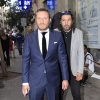 Juan Peña durante el funeral de María Antonietta Leoni en Madrid