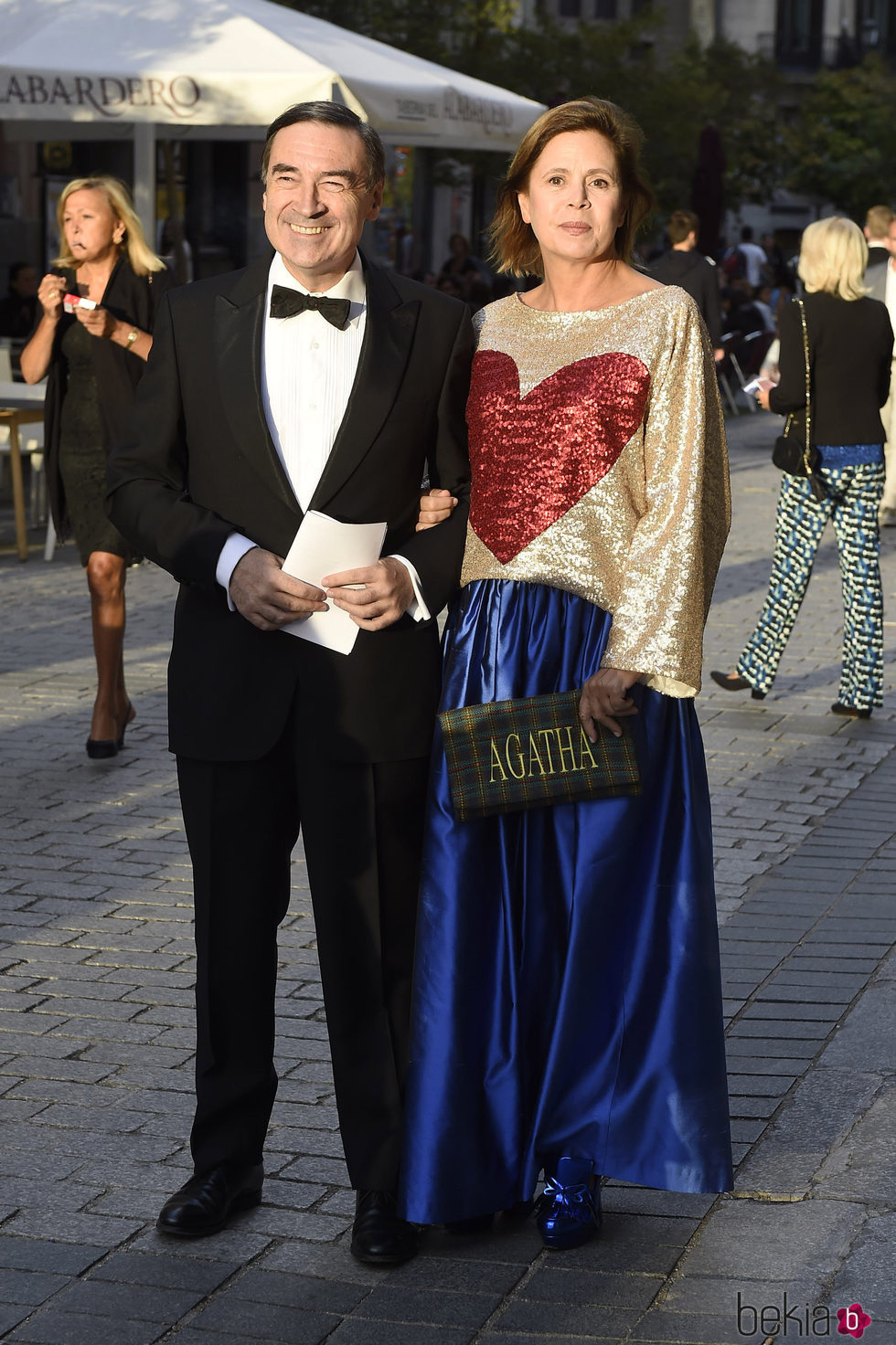 Ágatha Ruiz de la Prada y Pedro J. Martínez en el estreno de la temporada de ópera del Teatro Real 2016