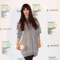 Sara Vega en el photocall de Vogue's Fashion Night Out 2016