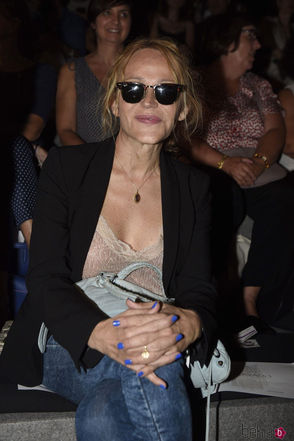 Antonia San Juan en el front row del desfile de Devota & Lomba en Madrid Fashion Week primavera/verano 2017