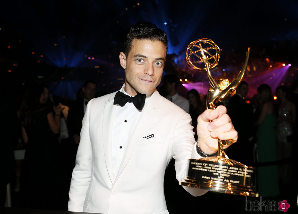 Rami Malek en la fiesta tras los Premios Emmy 2016