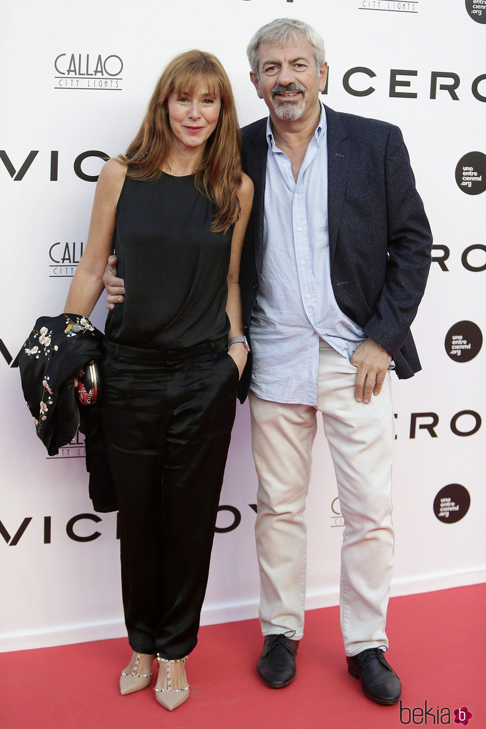 Carlos Sobera y Patricia Santamarina en el estreno del documental 'Soy uno entre cien mil'