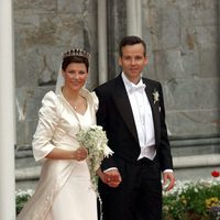 Marta Luisa de Noruega y Ari Behn en su boda