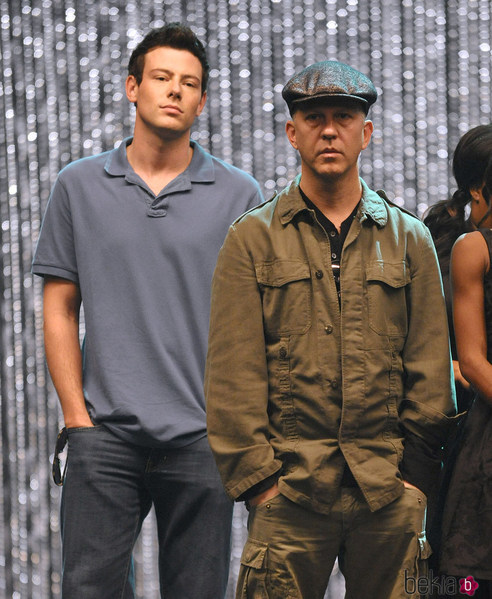 Cory Monteith junto a Ryan Murphy, creador de 'Glee'