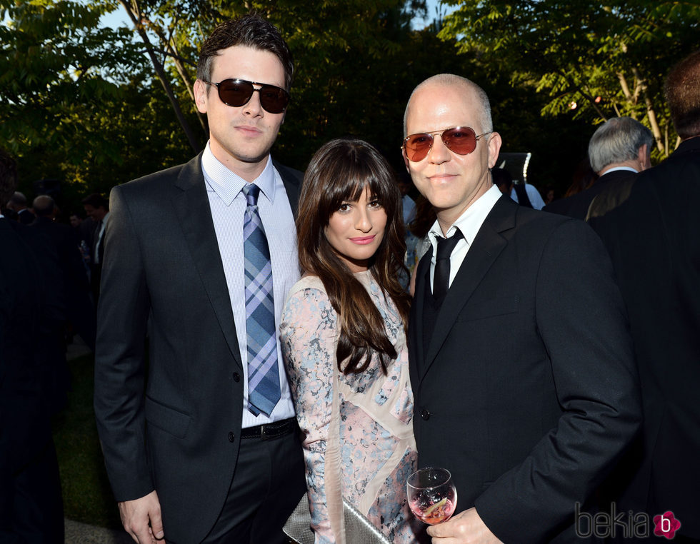 Ryan Murphy, Lea Michele y Cory Monteith