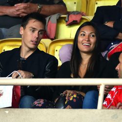 Louis Ducruet y Marie Chevalier durante la Champions League 2016 / 2017