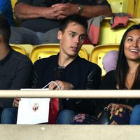 Louis Ducruet y Marie Chevalier durante la Champions League 2016 / 2017