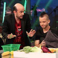 David Muñoz comiendo los platos de 'El hormiguero'