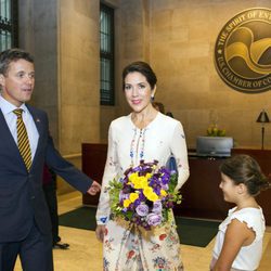 Federico y Mary de Dinamarca en la Cámara de Comercio de Estados Unidos en Washington