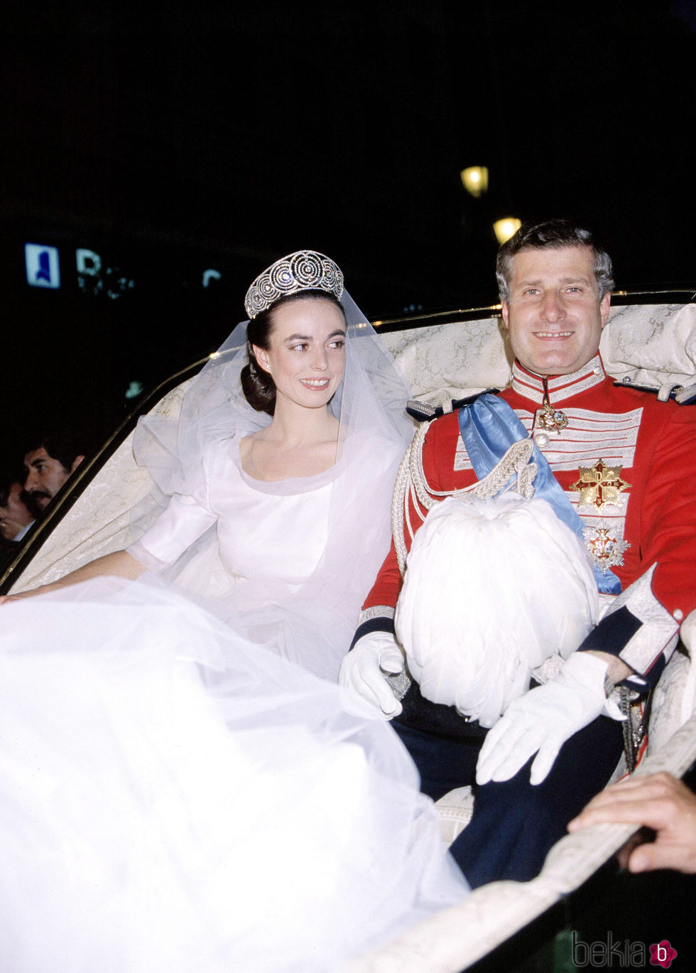 Carlos Fitz-James Stuart y Matilde Solís en su boda