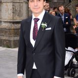 Javier Veiga a su llegada a su boda con Marta Hazas en Santander