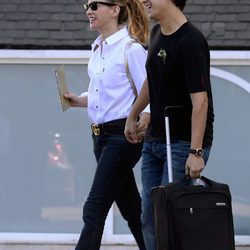 Marta Hazas y Javier Veiga saliendo del hotel en el que pasaron su noche de bodas