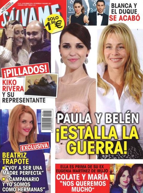 'Estalla la guerra' entre Paula Echevarría y Belén Rueda en la revista 'Sálvame'