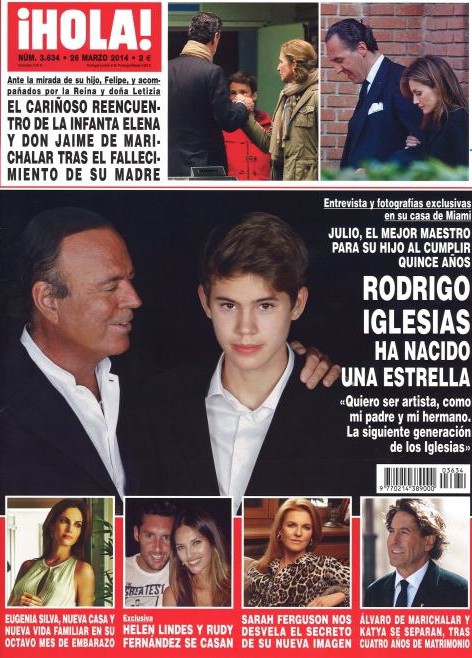 Julio Iglesias y su hijo Rodrigo posan para la portada de ¡Hola!