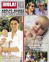 Martín Casillas Carbonero y Eugenia Ortiz con su hija Sandra en ¡Hola!