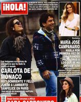 Carlota Casiraghi muy sonriente y feliz con Lumberto Sanfelice en París en ¡Hola!