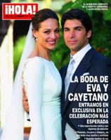 La revista ¡Hola! entra en exclusiva en la boda de Eva Gónzalez y Cayetano Rivera