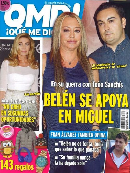 Belén Esteban se apoya en Miguel en su guerra con Toño Sanchís en QMD!