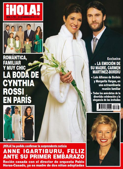 La boda de Cynthia Rossi en París en la revista ¡Hola!