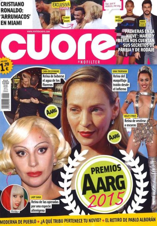 Los Premios Aarg 2015 en la portada de la revista Cuore