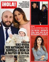 Kiko Rivera pide matrimonio por sorpresa a Irene Rosales en el bautizo de su hija en ¡Hola!