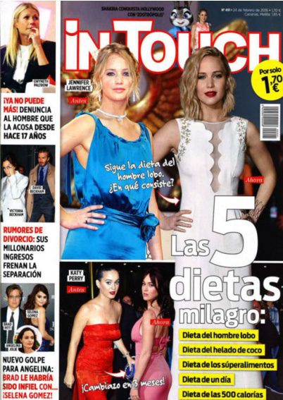 Las 5 dietas milagro en la portada de In Touch