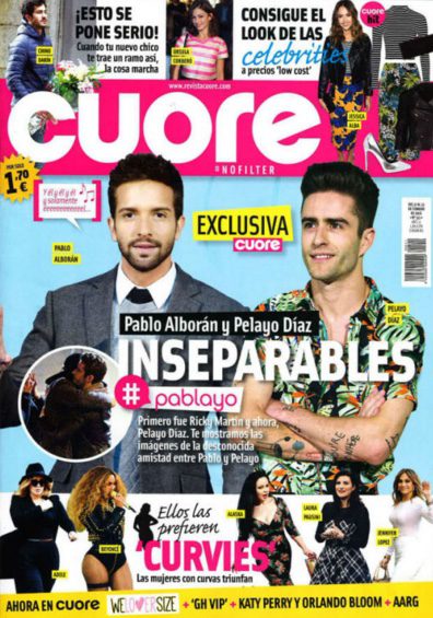 Pablo Alborán y Pelayo Díaz en la portada de Cuore