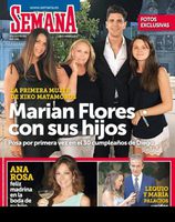 Marian Flores con sus hijos en Semana