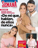 Raquel Bollo con sus hijos Manuel y Alma en Semana