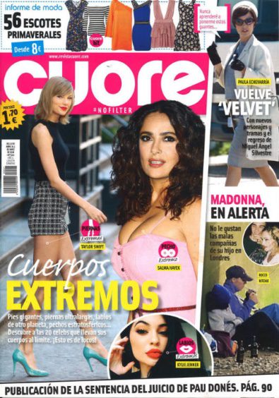 Cuerpos extremos en la portada de Cuore