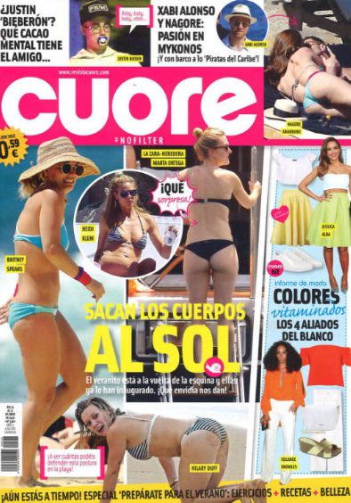 Las famosas sacan los cuerpos al sol en la portada de Cuore