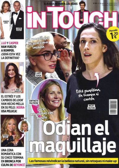 Algunas famosas que dejan el maquillaje de lado en la portada de InTouch