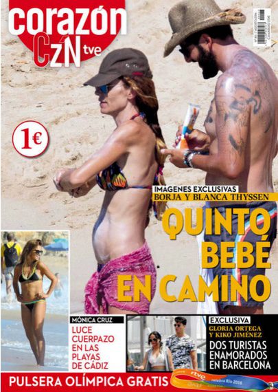 Borja y Blanca Thyssen y su quinto bebé ne camino en la revista Hoy Corazón