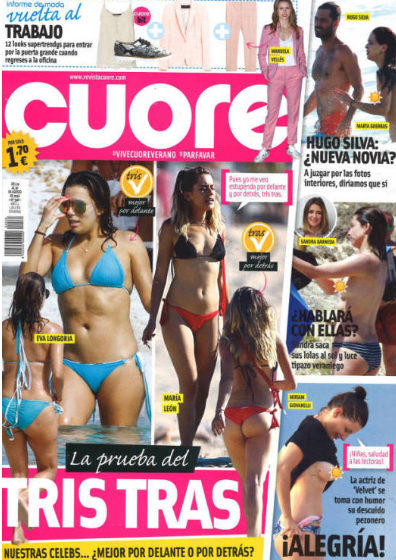 Los cuerpos de las famosas cuestionados en la portada de la revista Cuore