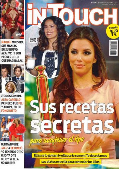 Eva Longoria en la portada de la revista In Touch contando sus trucos para mantener su espectacular físico