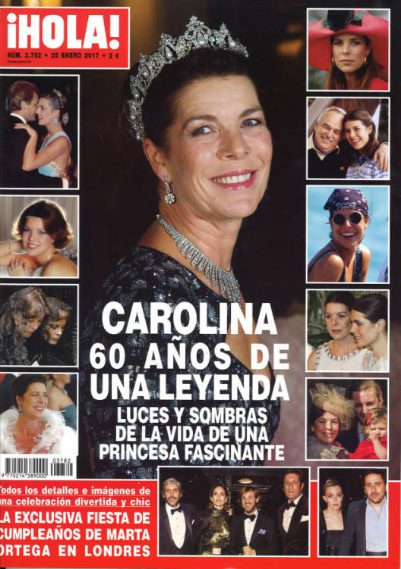 En la portada de Hola Carolina de Mónaco en su 60 cumpleaños